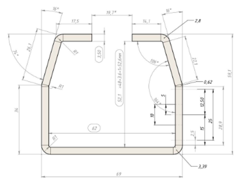 shutter door guide rail drawing